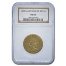 1839 $10 Liberty Gold Eagle Head of 1838 AU-55 NGC (Lg Letters) 1839 $10 Liberty Gold Eagle Head of 1838 AU-55 NGC (Lg Letters)